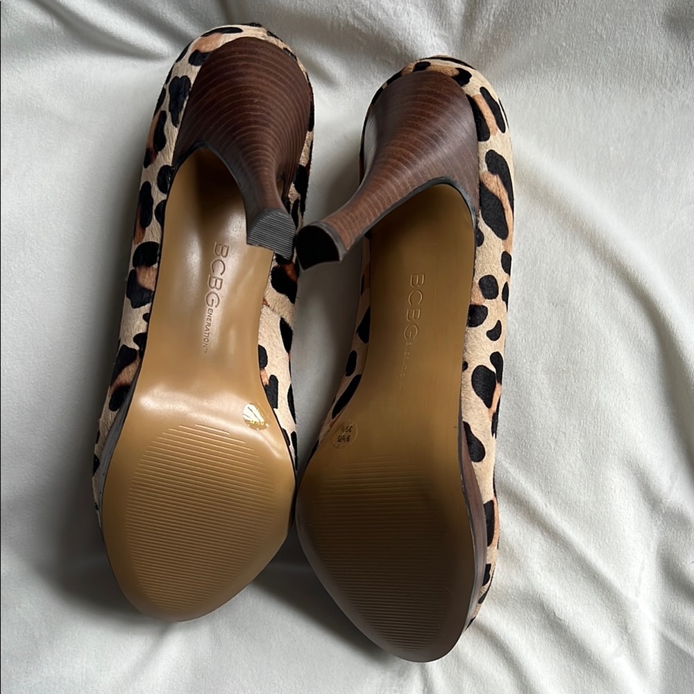 BCBGeneration Leopard Print Dania Calf Hair Pump - Picture 5 of 13